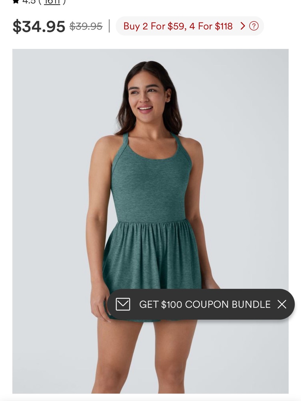 Women’s Green Romper - Soft Stretch Tank Style